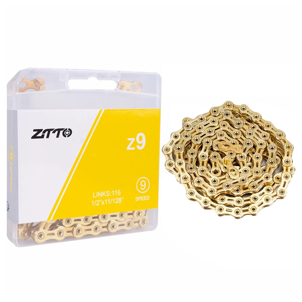 ZTTO Z09 Mountain Road Bike Chain 9-Speed 116 Links Carbon Steel Bicycle Chain ZTTO Z09 Mountain Road Bike Chain 9-Speed 116 Links Carbon Steel Bicycle Chain